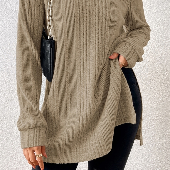 Slash & Sleek Long Sleeve Sweater - Picture 6 of 6